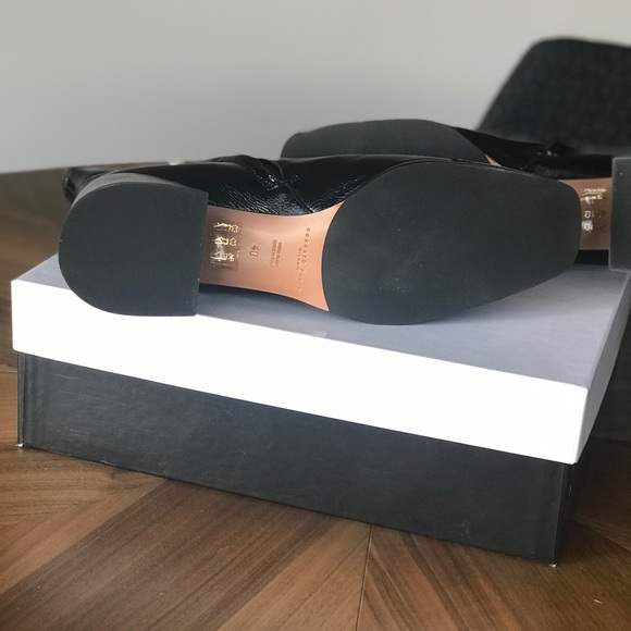 ROBERTO FESTA BLACK PATENT ANKLE BOOTS - Picture 7 of 11